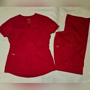 NRG By Barco Scrub Set In Red Size Xsmall